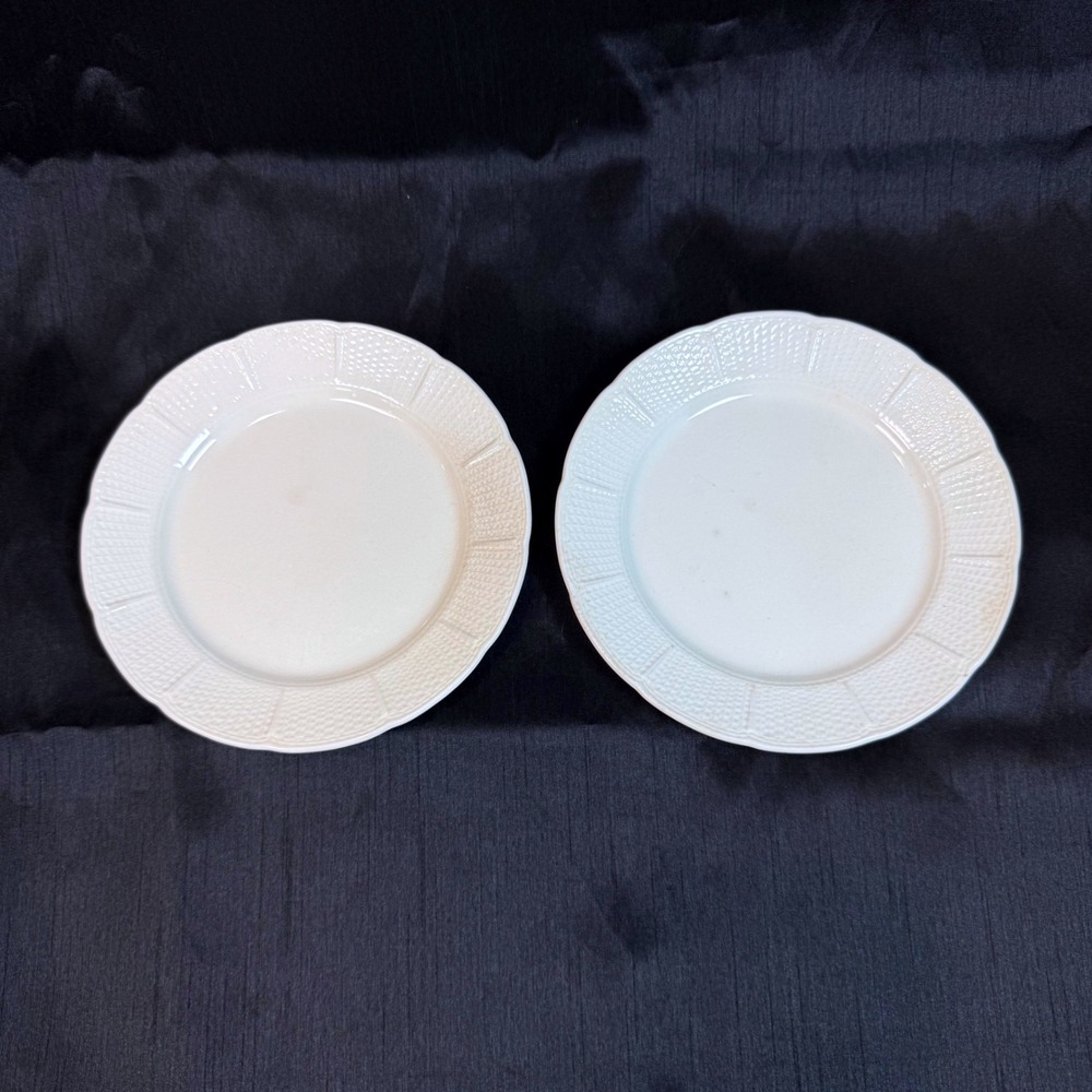 Vintage Wedgwood Nantucket Basket Weave 6.5" Plates Set of 2 Made in England